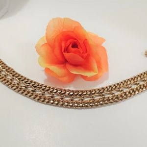 vintage REINAD Heavy Gold Tone Choker Necklace